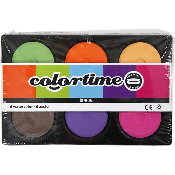 Waterverf - Ø44 cm - complementaire kleuren Waterverf - Ø44 cm - complementaire kleuren