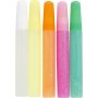 Glitterlijm - pastelkleuren - 5 x 10 ml