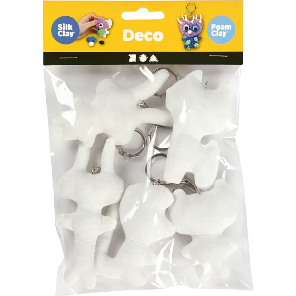 Textielfiguren met sleutelhanger - 5 st Textielfiguren met sleutelhanger - 5 st