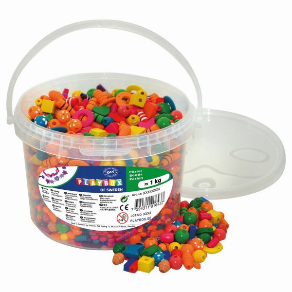 Houten kralen 1 kg