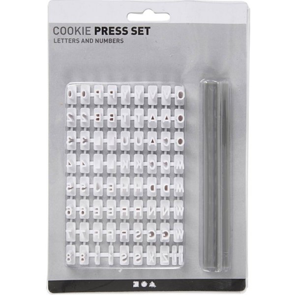 Stempelset - wit - letters - cijfers