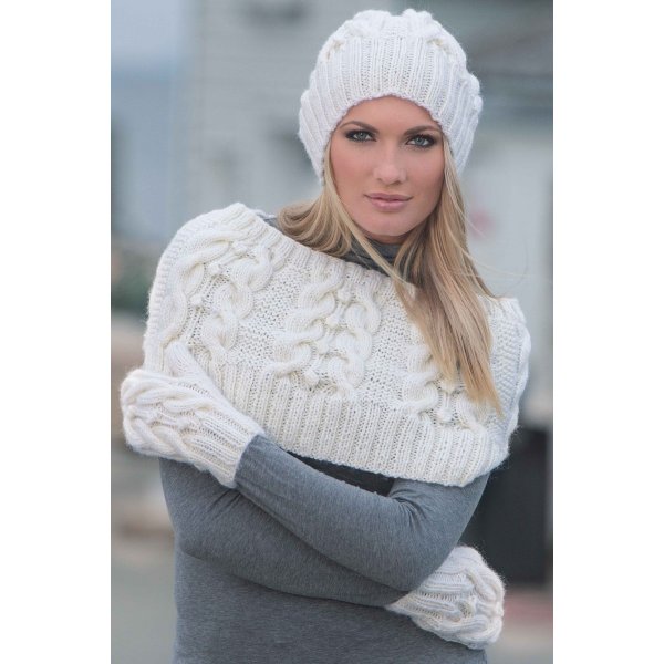 Breipatroon - Schouderwarmers, muts en wanten