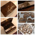 Klant imago Houten kist 13,3 x 9,5 x 7 cm - onbehandeld grenen, met slot