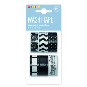 Washitape 6-pack zwart Washitape 6-pack zwart