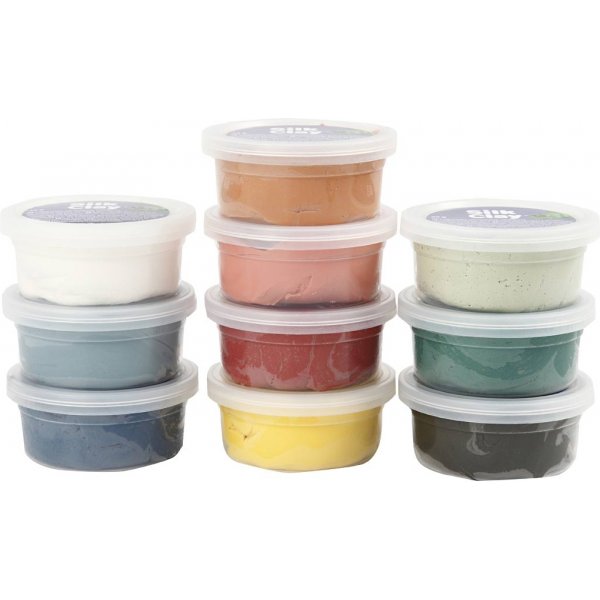 Silk Clay - doffe kleuren - 10 x 40 gr