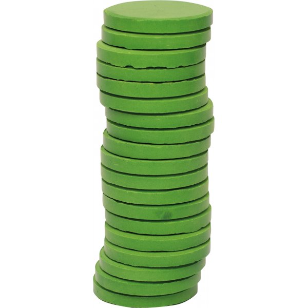 Kleur pucks  30 mm - groen - 20 st