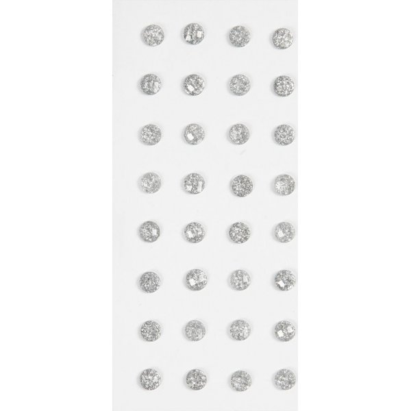 Strasstenen - zilver - 8 mm - 32 st