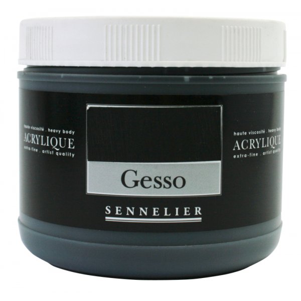Acrylmedium Sennelier 500 Ml - Zwart Gesso