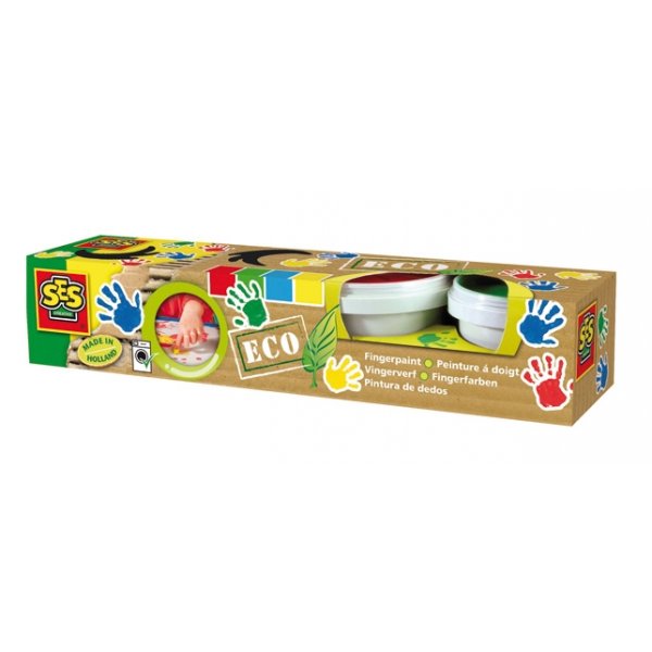 Vingerverf, 4 kleuren ECO