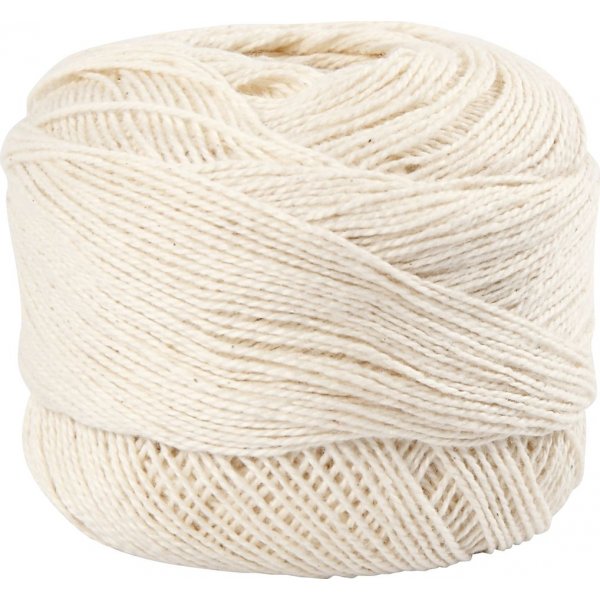 Gemerceriseerd katoengaren - gebroken wit - 20 gr