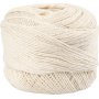 Gemerceriseerd katoengaren - gebroken wit - 20 gr