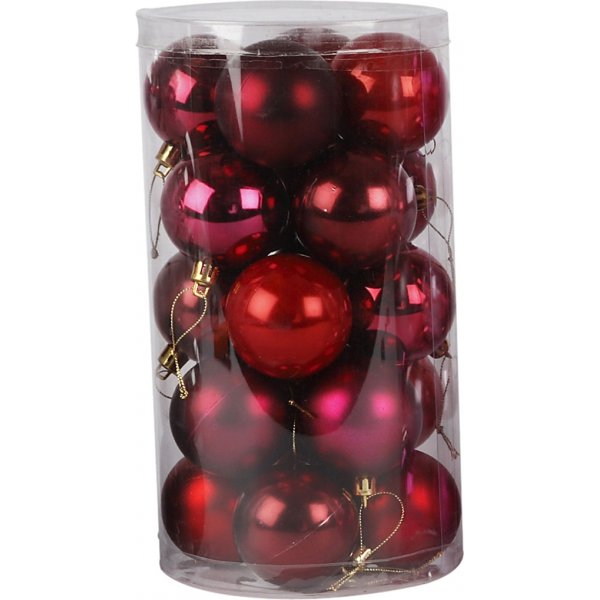 Kerstboomballen - rode harmonie - Ø6 cm - 20 st Kerstboomballen - rode harmonie - Ø6 cm - 20 st