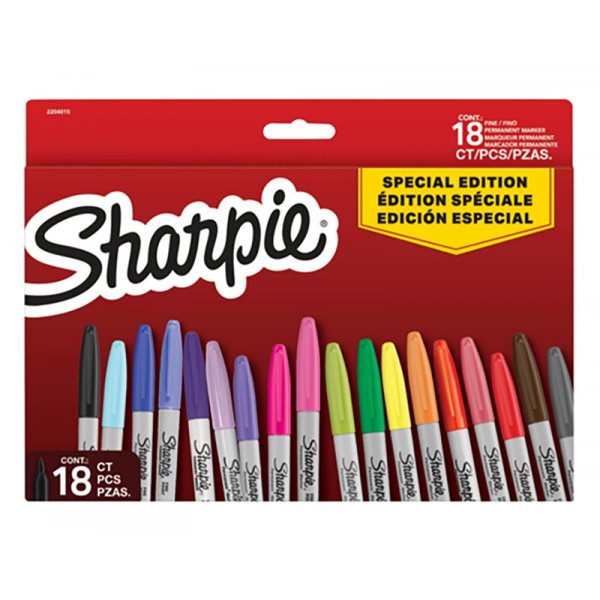 Sharpie Big Pack - Hangende Tuck 6 - 18-pack ongesorteerde kleuren