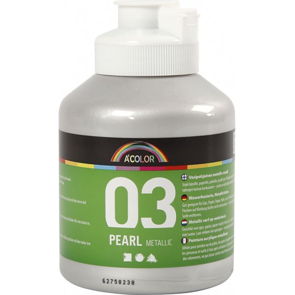Schoolverf Acryl - Metallic - zilver - metallic - 500 ml Schoolverf Acryl - Metallic - zilver - metallic - 500 ml