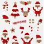 Glitterstickers - Kerstman