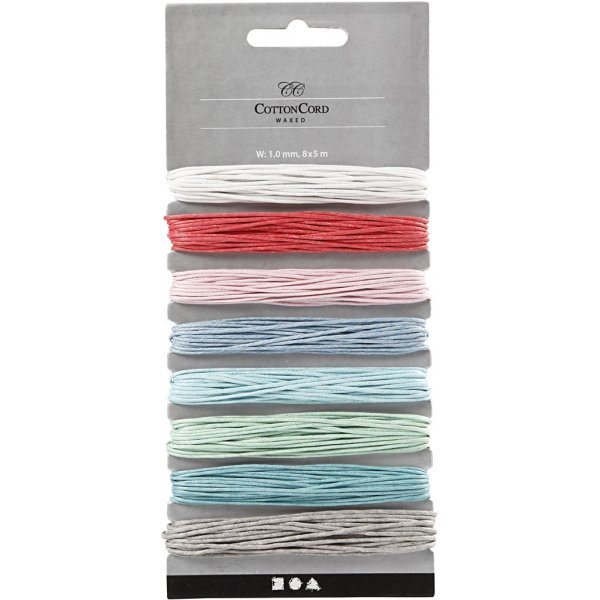 Katoenen koord - gemengde kleuren - 8x5 m