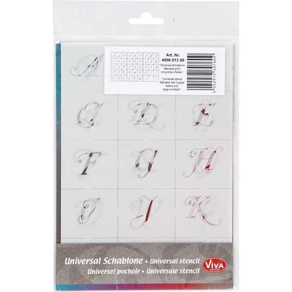 Sjablonen - letters en cijfers - A5 - 3 vellen