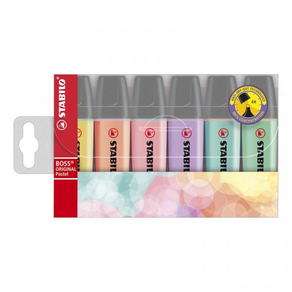 Markeerstift Boss 6-pack - Pastel
