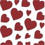 Glitterstickers - rood - harten - 2 vellen