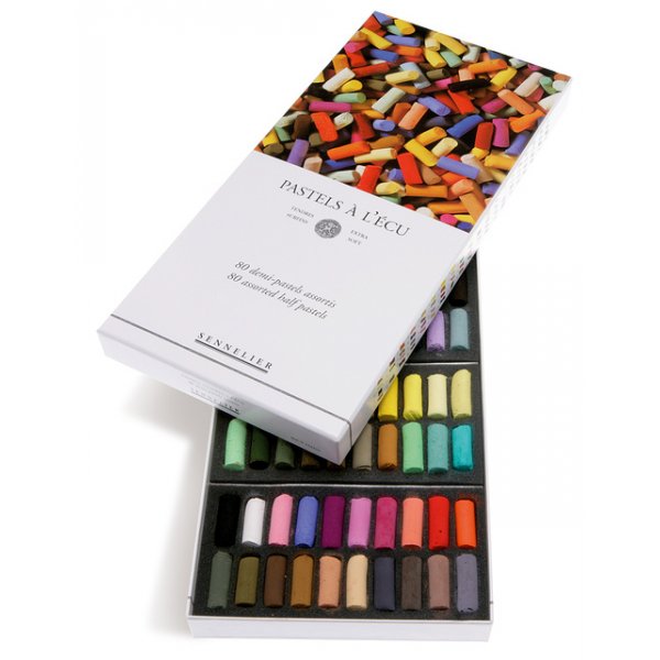 Zachte pastel Sennelier set van 80 1/2 kleurpotloden