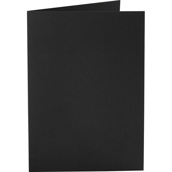 Kaart - zwart - 10,5 x 15 cm - 10 st