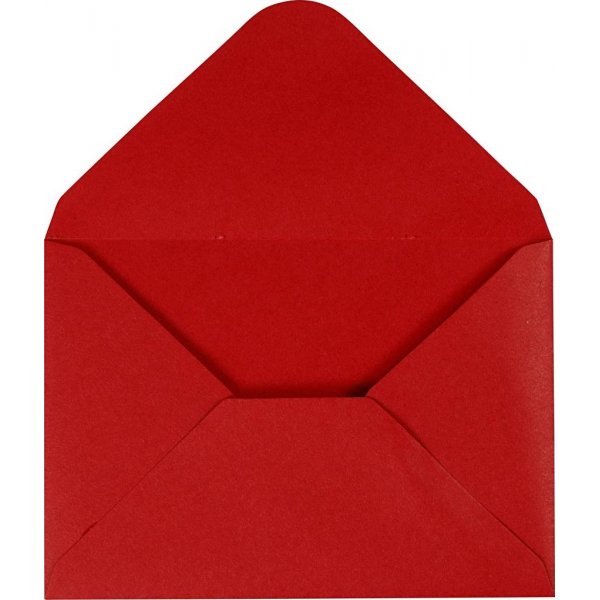 Envelop - rood - 11,5 x 16 cm - 10 st