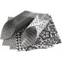 Origamipapier - zwart/wit - 10 x 10 cm - 50 vellen