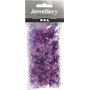 Harmony kunststof facetkralen - gemengd - paars - 45 gr