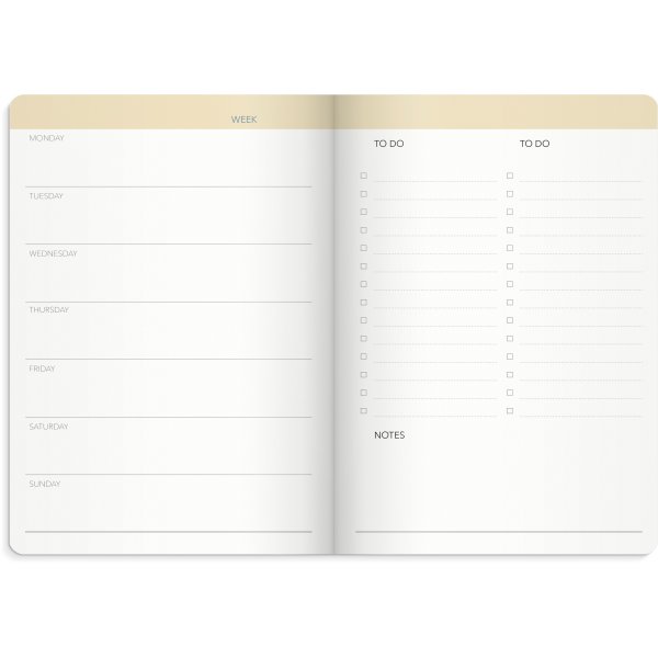 Weekplanner ongedateerd - Blauw