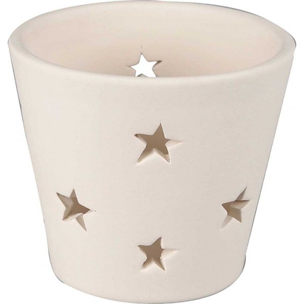 Warmtekaarshouder - wit - 7 cm - 12 st