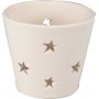 Warmtekaarshouder - wit - 7 cm - 12 st