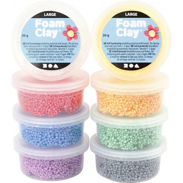 Foam Clay Grote gemengde kleuren - 8 x 20 g Foam Clay Grote gemengde kleuren - 8 x 20 g