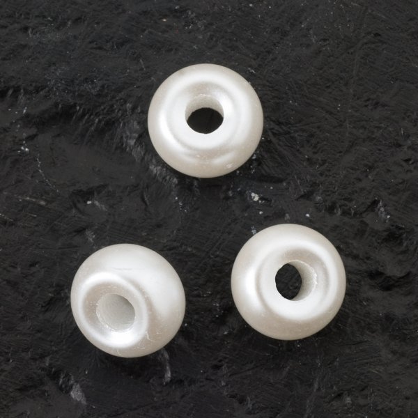 Glaswaskralen 9 mm Wit - 10 st
