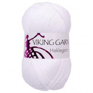 Vikinggaren haakgaren 12/4 100g - Wit (800) Vikinggaren haakgaren 12/4 100g - Wit (800)