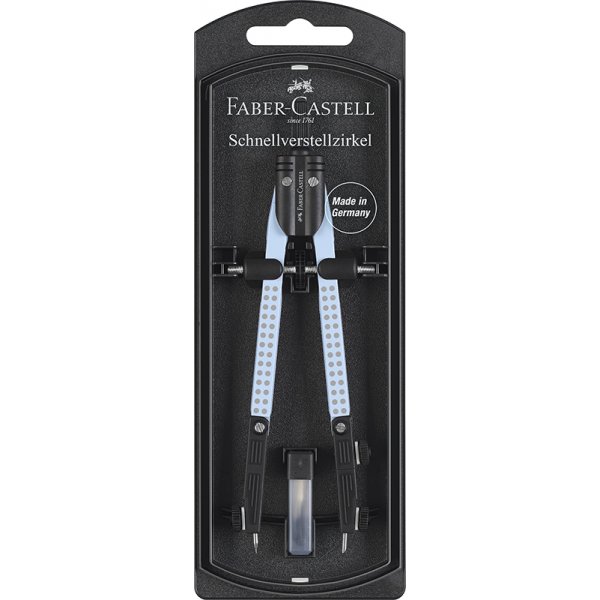 Past op - Faber-Castell - Quick Set Kompas - Hemelsblauw