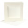 Passepartout kaart met envelop - gebroken wit - 10 sets