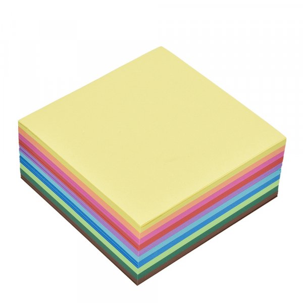 Vellen om te vouwen - Tangram 10 x 10 cm - 500 vellen / 70 g / m 10 kleuren / gemengd