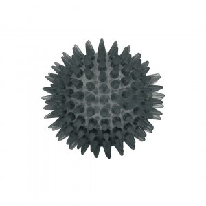 Massagebal met nopjes - hard zwart 7,5 cm Massagebal met nopjes - hard zwart 7,5 cm