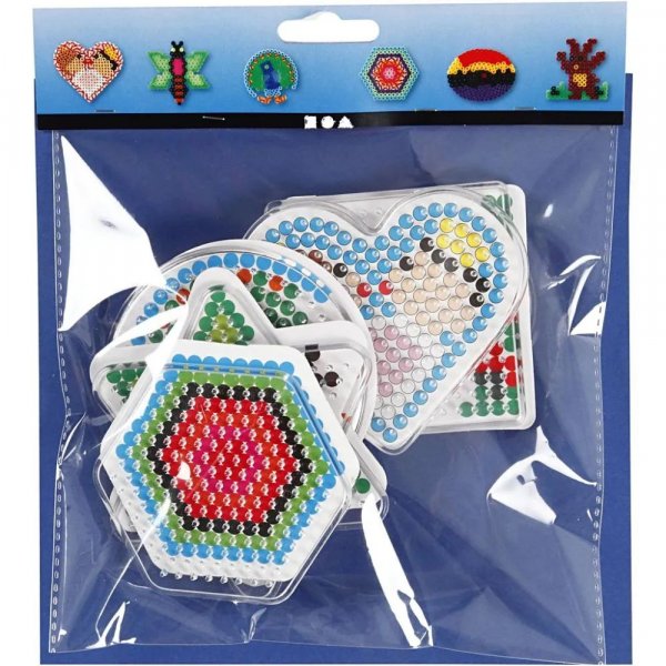 Parelbordjes - Ovaal, hart, zeshoekig, cirkel, vierkant, ster - 7x7,5-10,5x9,5 cm - 6 stuks Parelbordjes - Ovaal, hart, zeshoekig, cirkel, vierkant, ster - 7x7,5-10,5x9,5 cm - 6 stuks