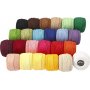 Gemerceriseerd katoengaren - gemengde kleuren - 24 x 20 g