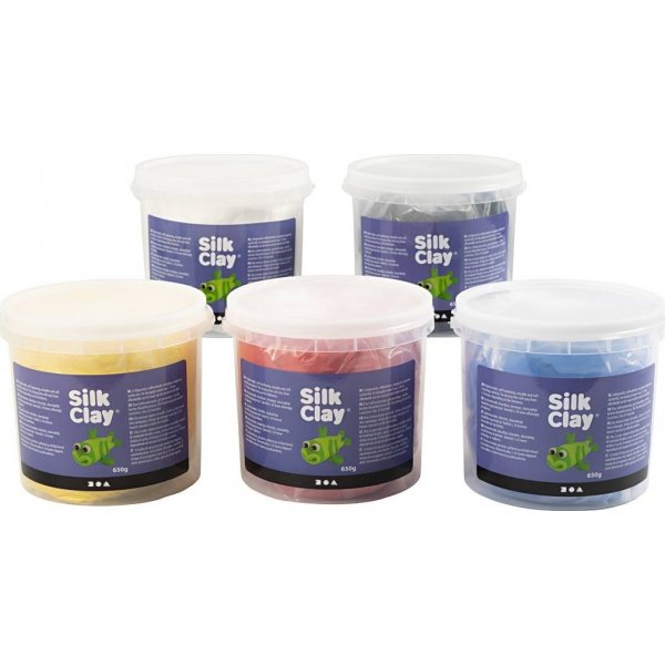 Silk Clay - primaire kleuren - 6 x 650 g
