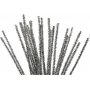 Pijpenrager - 6 mm - zilver - glitter - 24 st