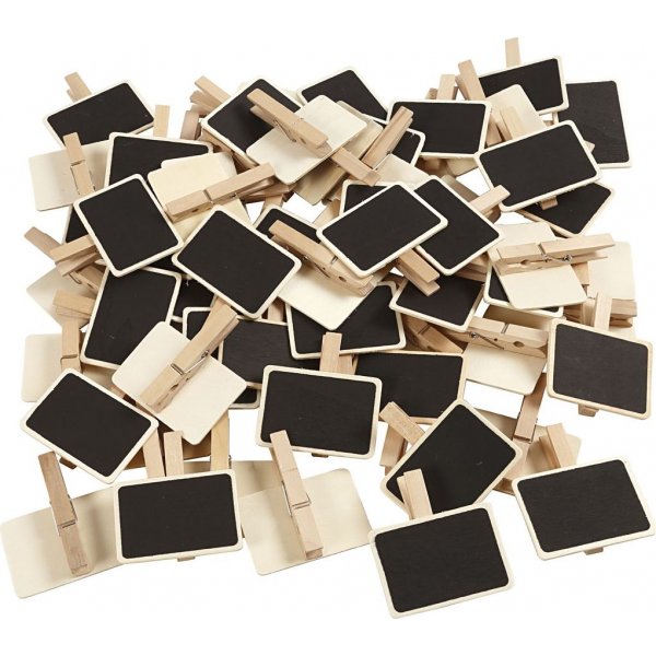 Bord met clip - 6,8 x 4,7 cm - 100 st