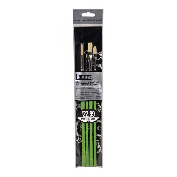 Synthetische borstel Liquitex Traditional - 4 borstels