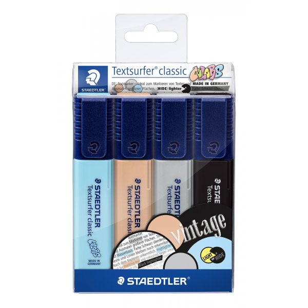 Markeerstift Textsurfer Classic Vintage - 4 pennen