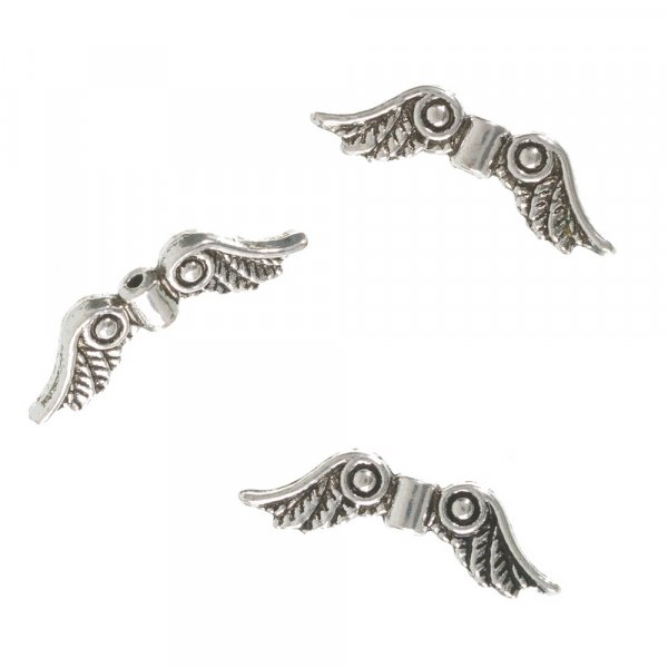 Vleugelkralen 10-pack - Zilver