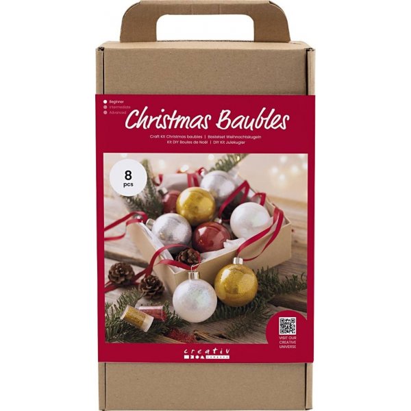 DIY Kit Kerstboomballen - Glitter