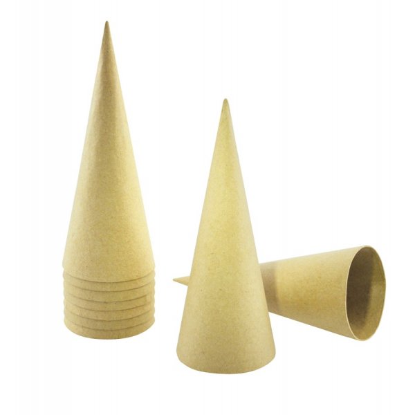 Kartonnen kegels 20-pack 20 cm