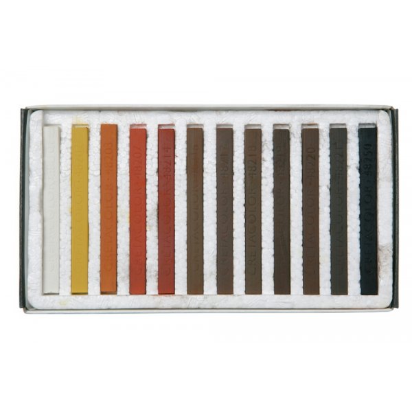 PastelkrijtsetCretacolor Set Bruin/Rood - 12 kleurpotloden