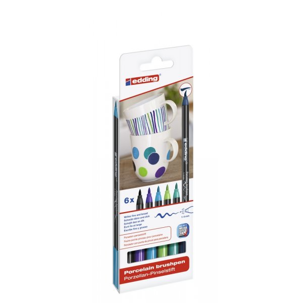 Edding 4200 porseleinpen - koele kleuren